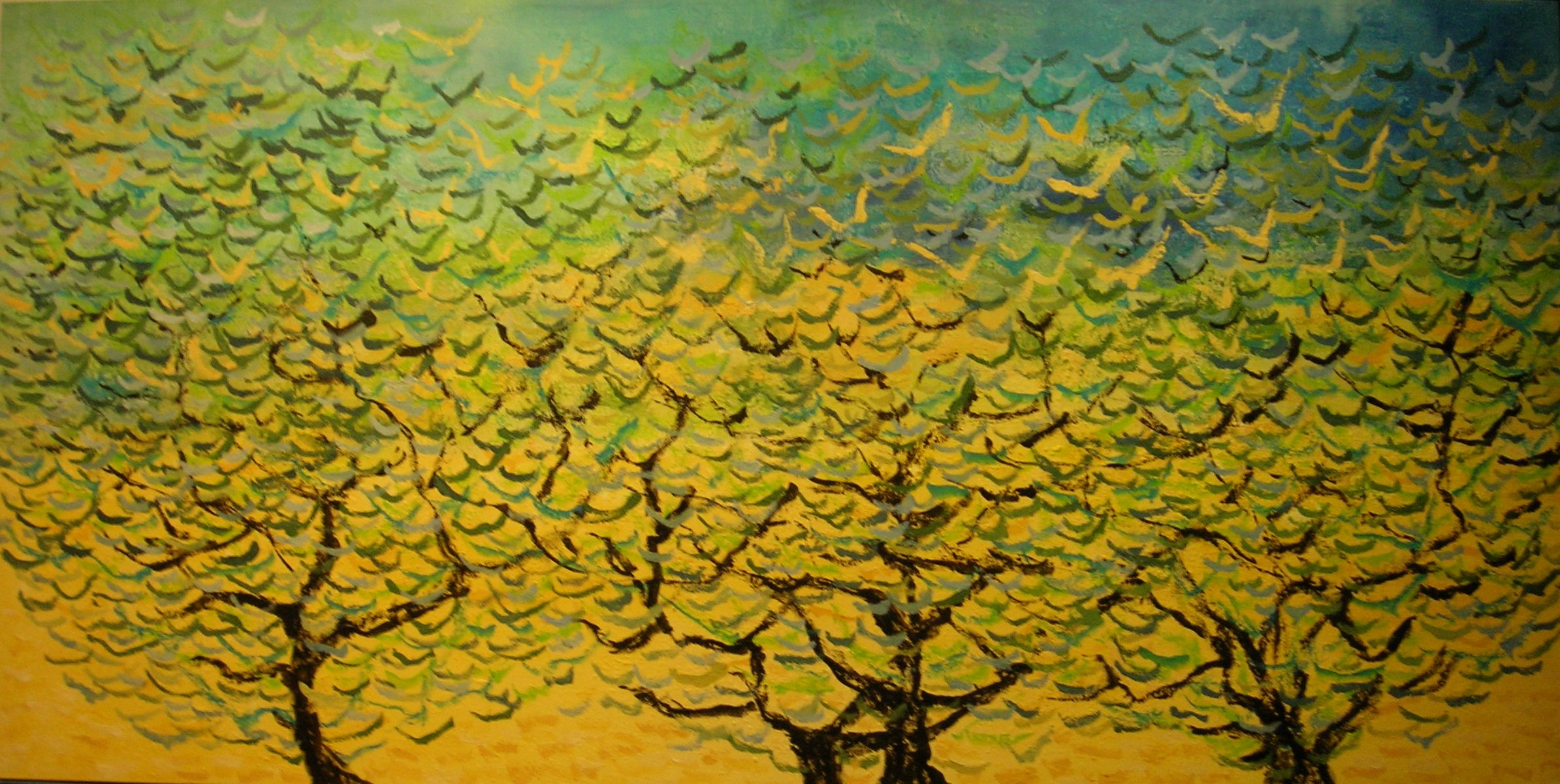 鳥木 Toriki (Árvore-Pássaro) - Ano 2011 100cm X 200cm